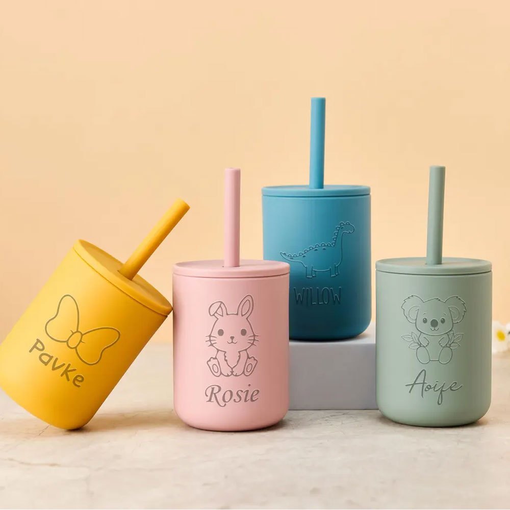 Silikonowy kubek z słomką dla  – Baby Food Jars With Lids recenzja i cena